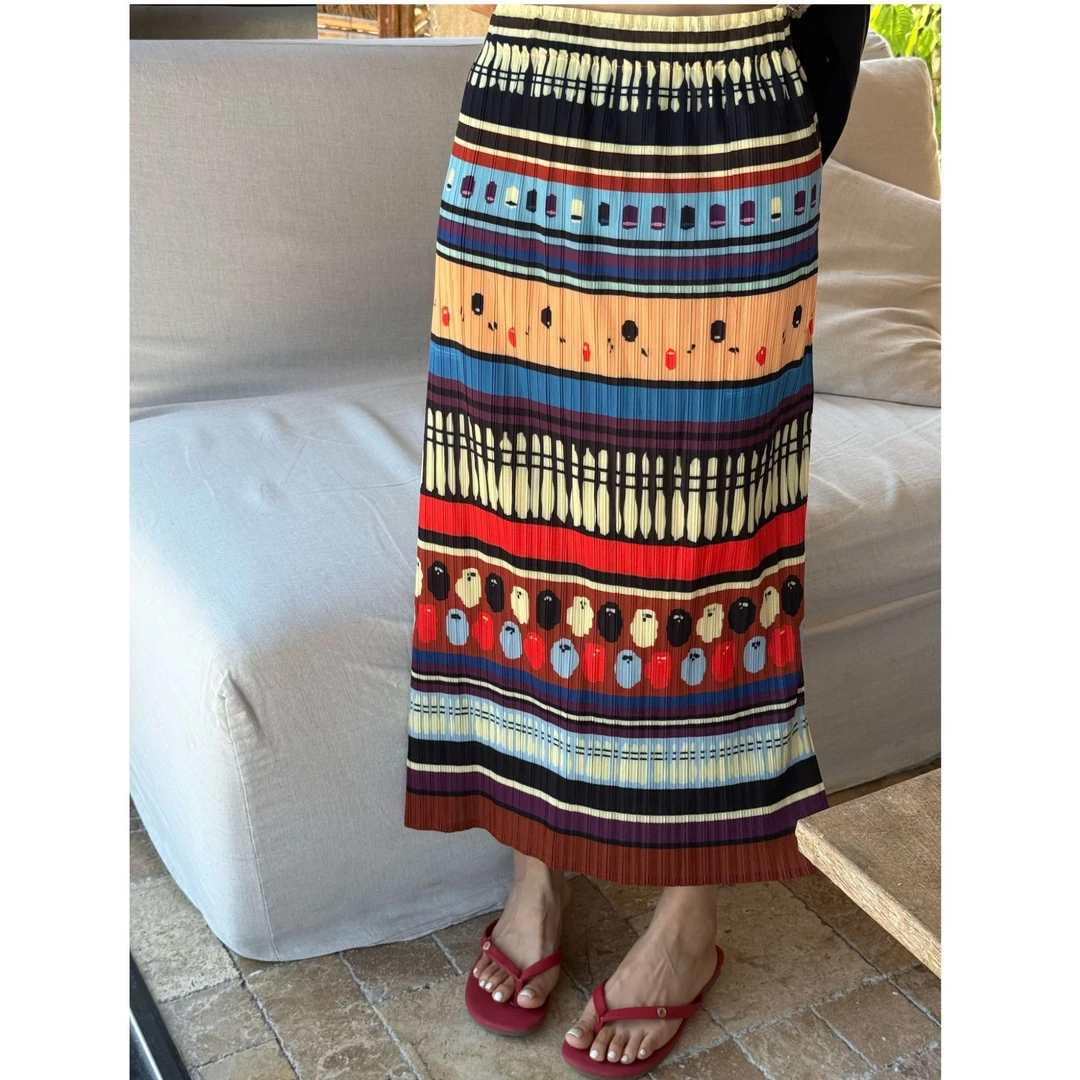 LYXZ x 大小与【热气球】夏季新款气质高级感撞色减龄半身裙78871