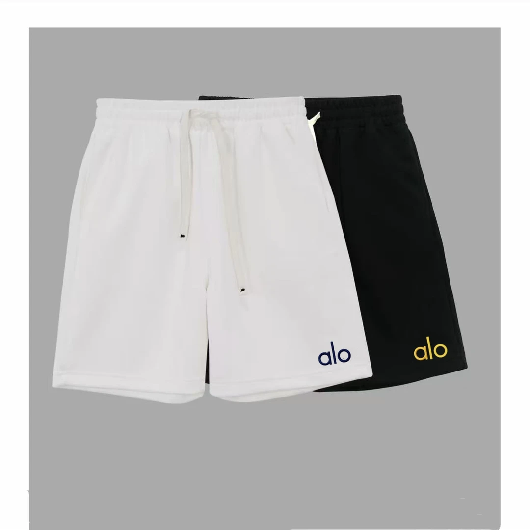 ALO重工刺绣男女同款短裤休闲裤运动百搭时尚潮流宽松透气