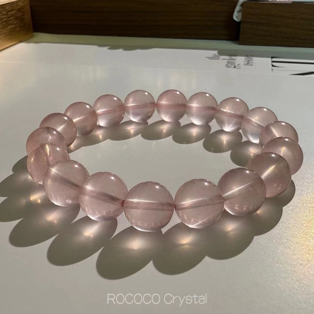 【色浓马粉】天然老矿马粉水晶手串星光粉水晶手链女-多样性发其一