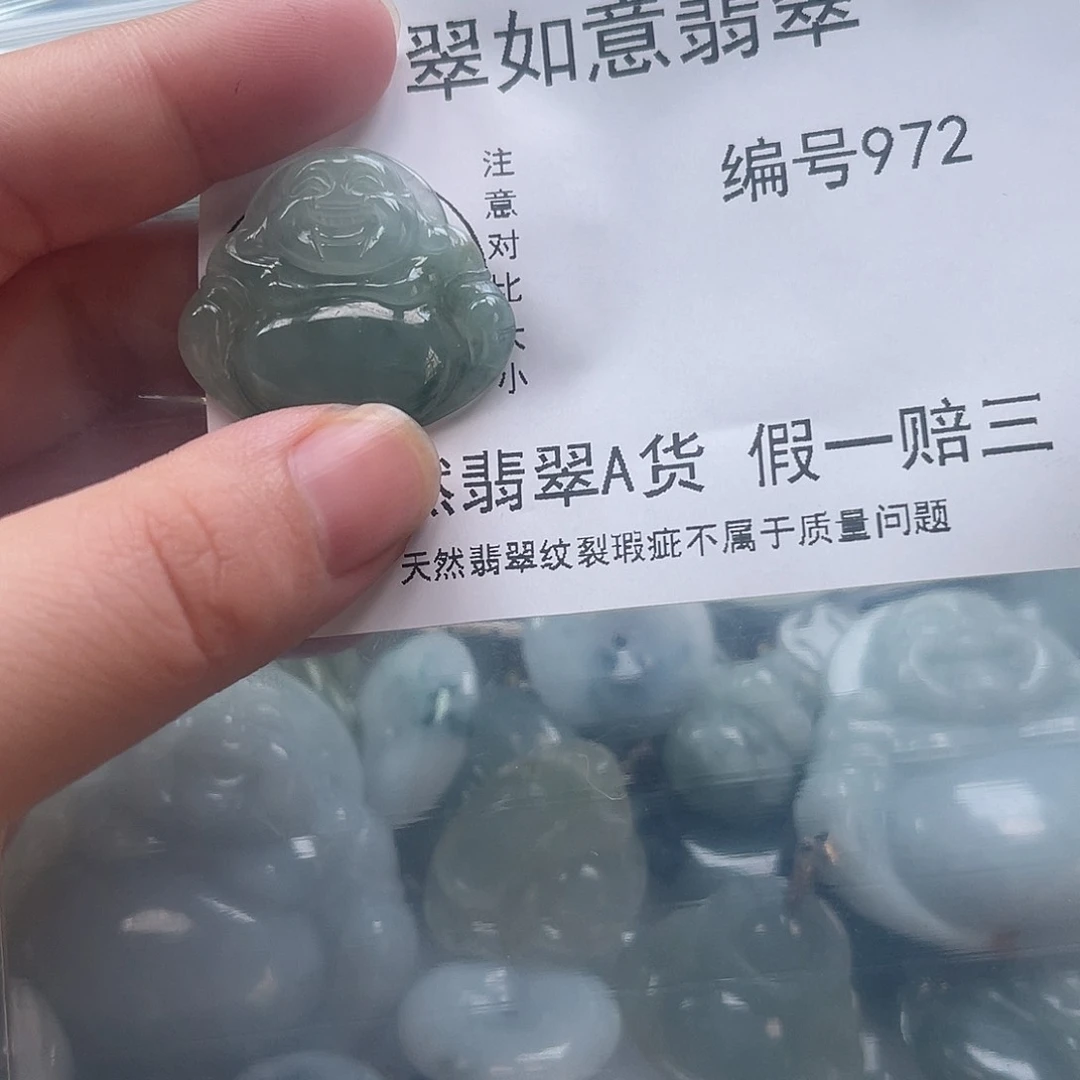 翡翠颈饰未镶嵌天然翡翠972