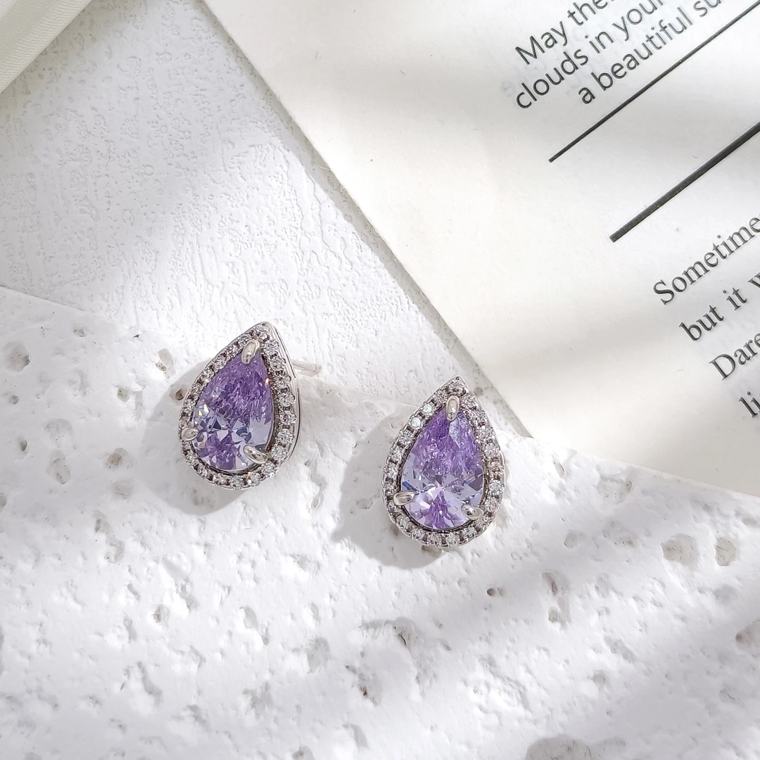 铜合金合成锆石耳饰 FXLM-54718 耳环气质时尚欧美百搭简约轻奢