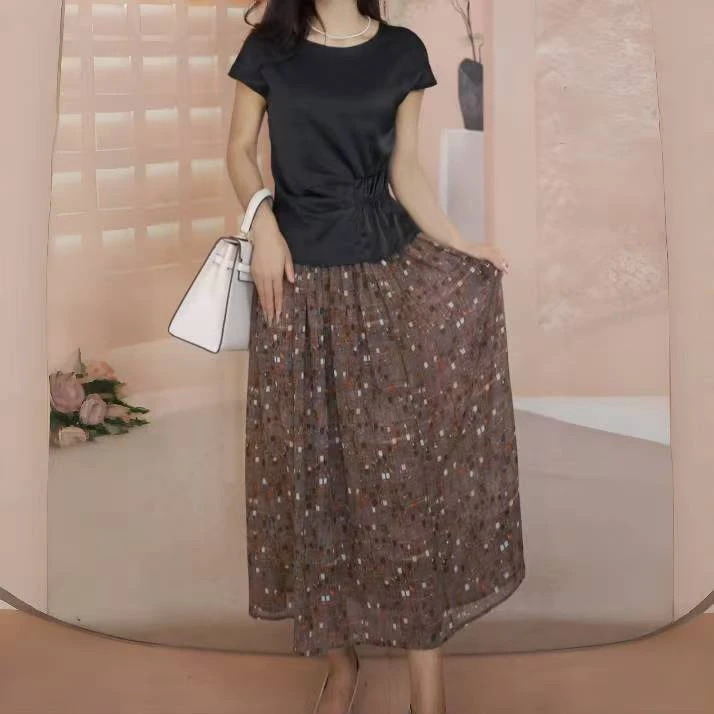 （杭州专柜正品直发）2025夏季气质女神范高端百搭半身裙长款