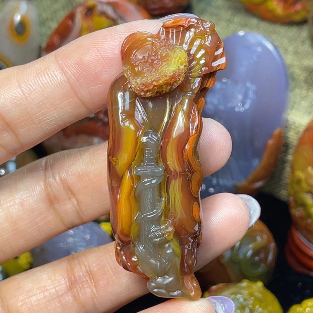 未镶嵌玛瑙/玉髓珠宝奇石北票钟馗