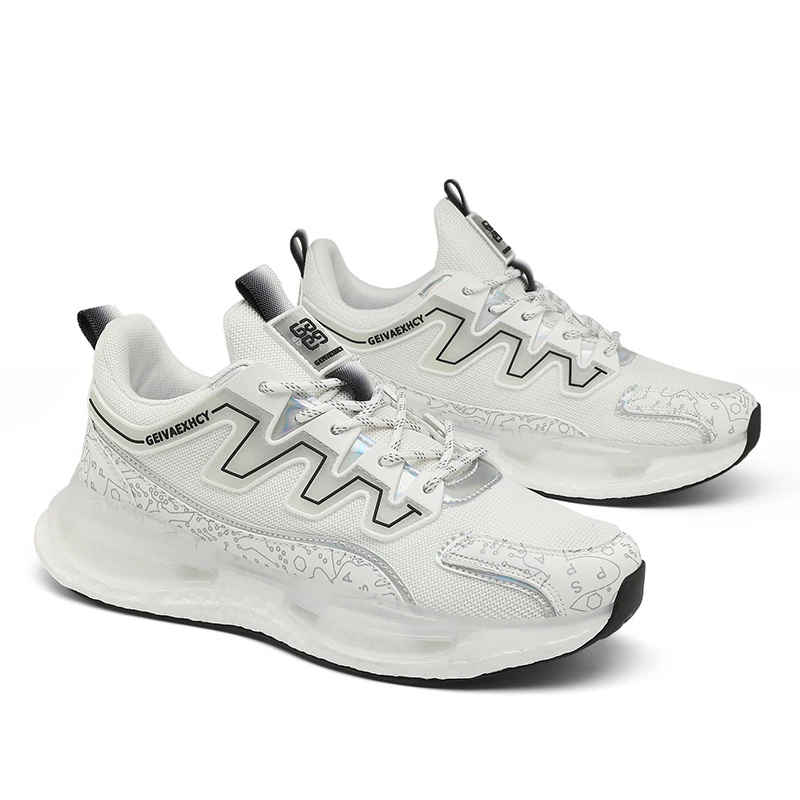 8830-1皮网四季款防水气垫碳板情侣款百搭跑鞋