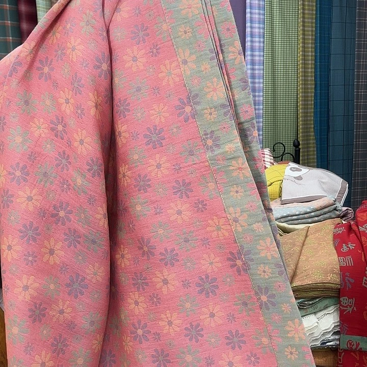 棉双层沙2.5米×2.4米床单烟花粉