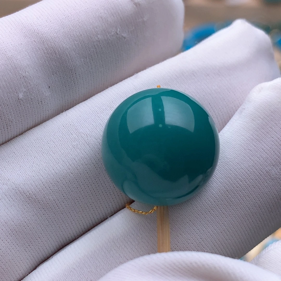 未镶嵌绿松石珠宝奇石15.8mm