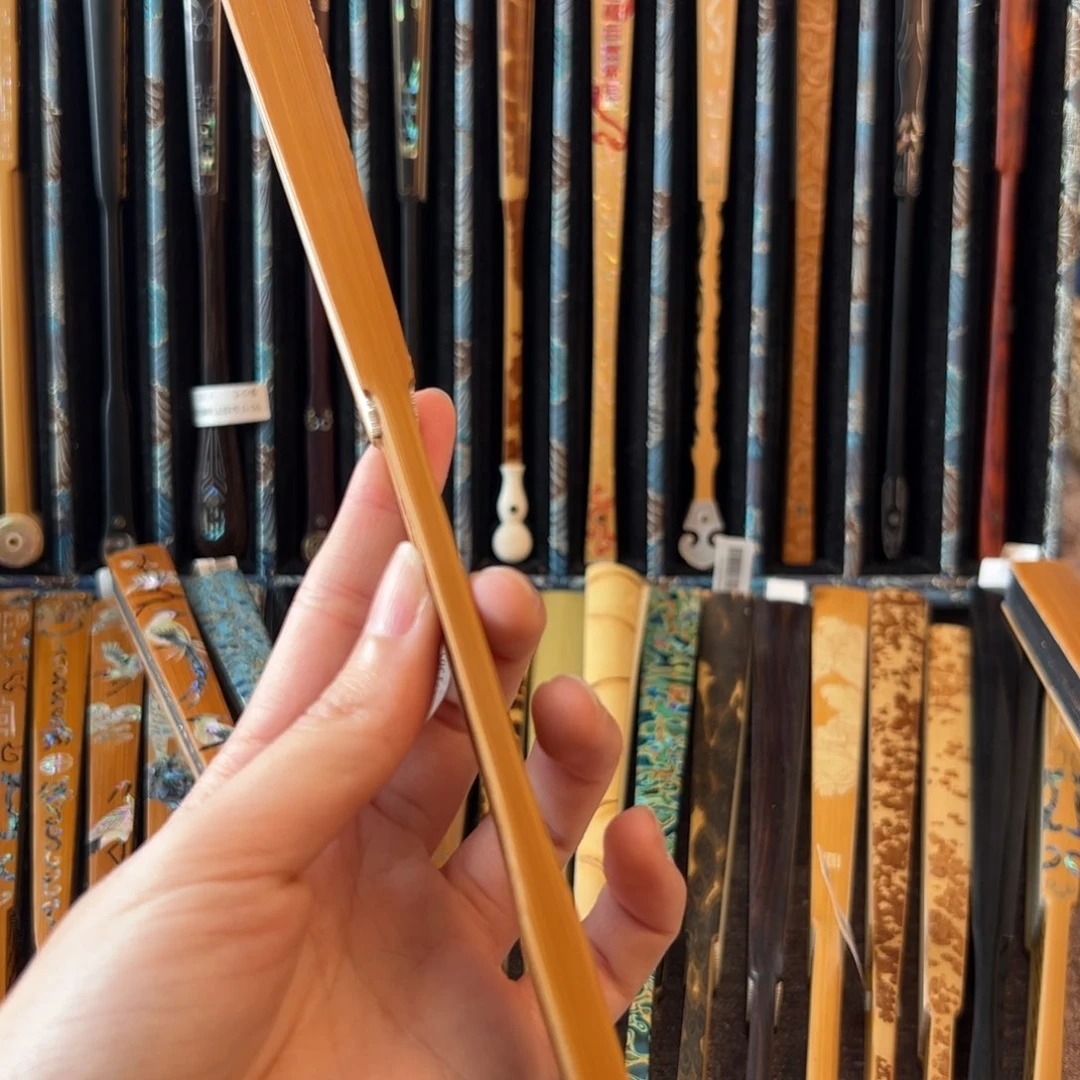 扇子蓦***然竹子祝锦记旗舰店