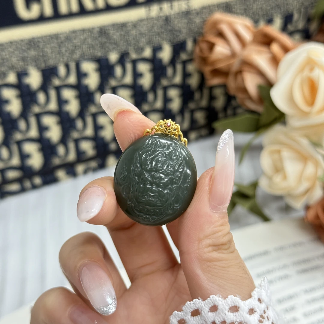 【凰一品】塔青吊坠18k金