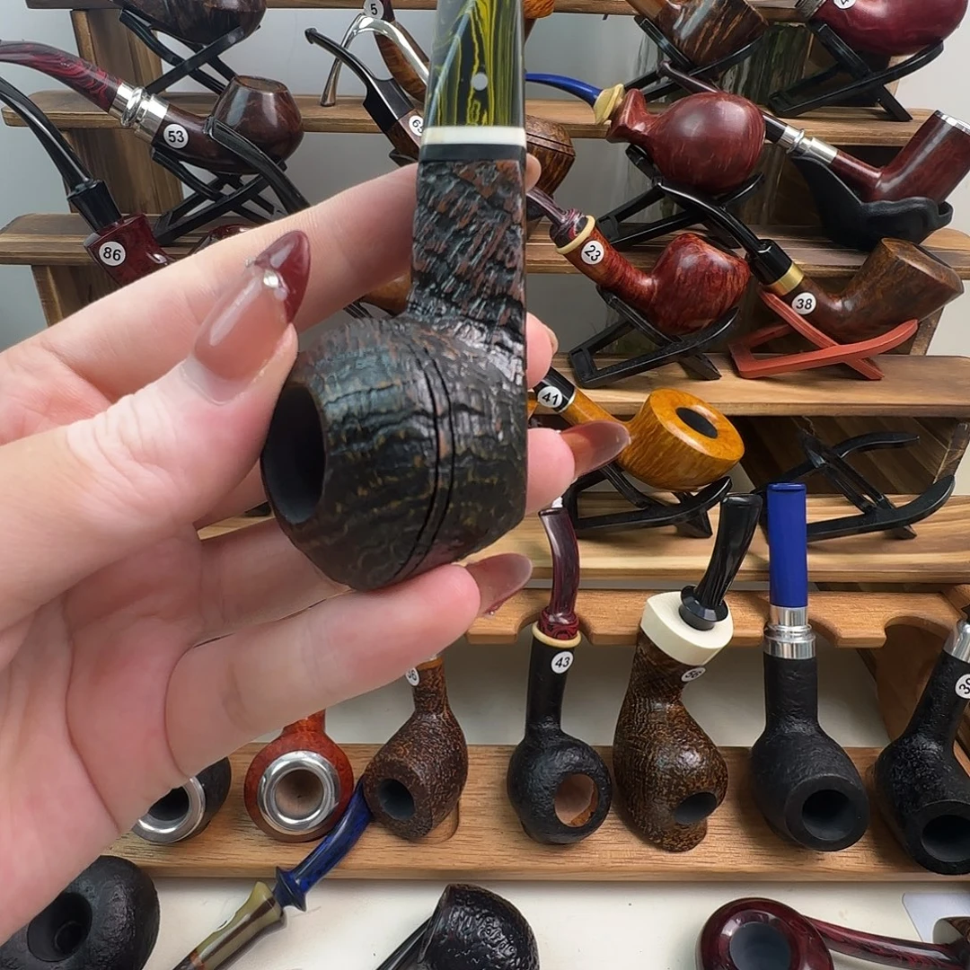 石楠木手工牛头烟斗