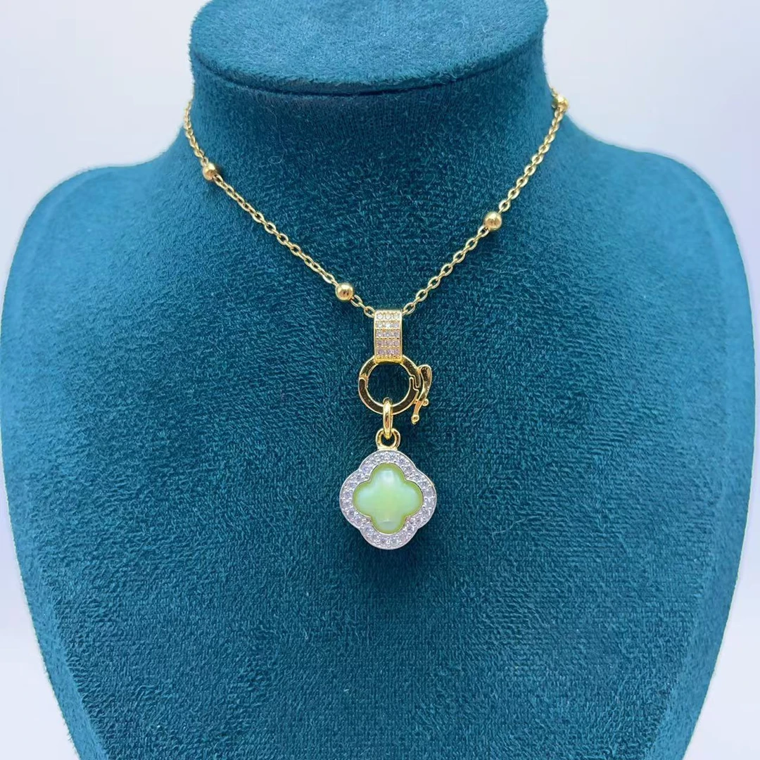 铜合金亚克力吊坠 TG1955坤皮绿多今吊坠