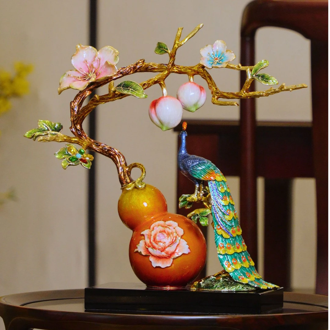 【韵美格】YG-300葫芦福禄寿珐琅彩家居装饰摆件客厅玄关入门玄关