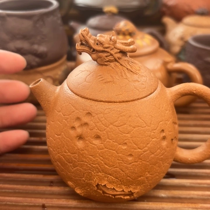 茶壶紫砂龙蛋原矿黄降坡200c
