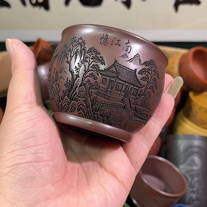茶杯紫砂全手工紫砂主人杯