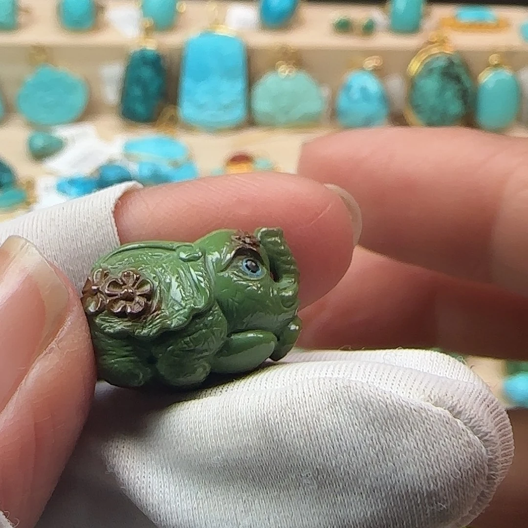 绿松石未镶嵌吊坠(不含链)