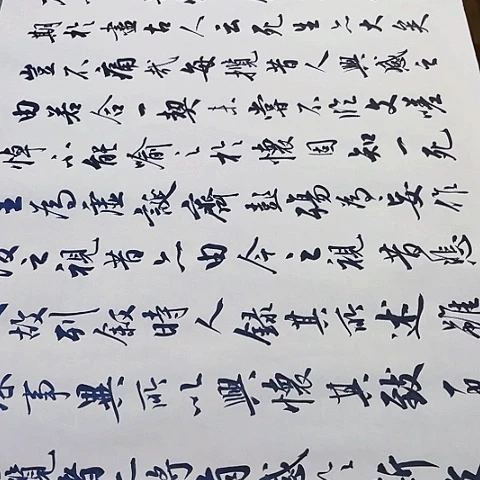 扇子兰亭集序行书六尺对开作品