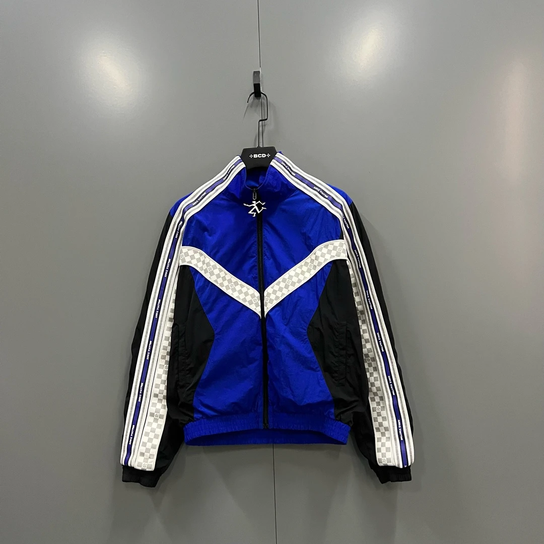95新 LouisVuitton/路易威登 蓝色棋盘格校服外套 M码