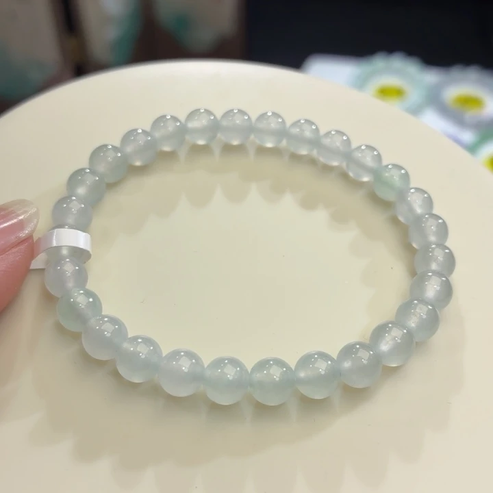 翡翠未镶嵌手链冰晴卡6.4