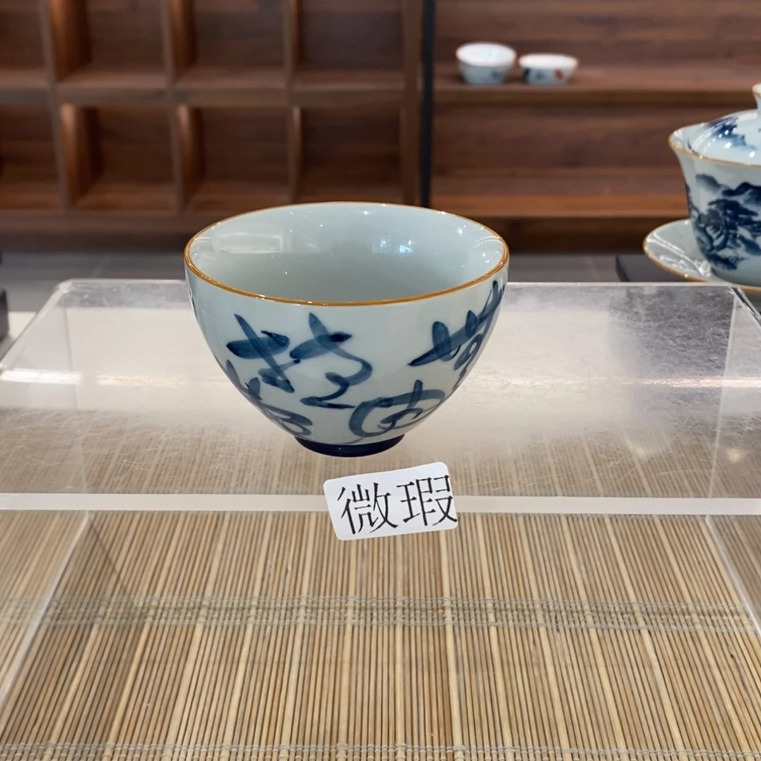 釉下彩老陶泥手工绘制