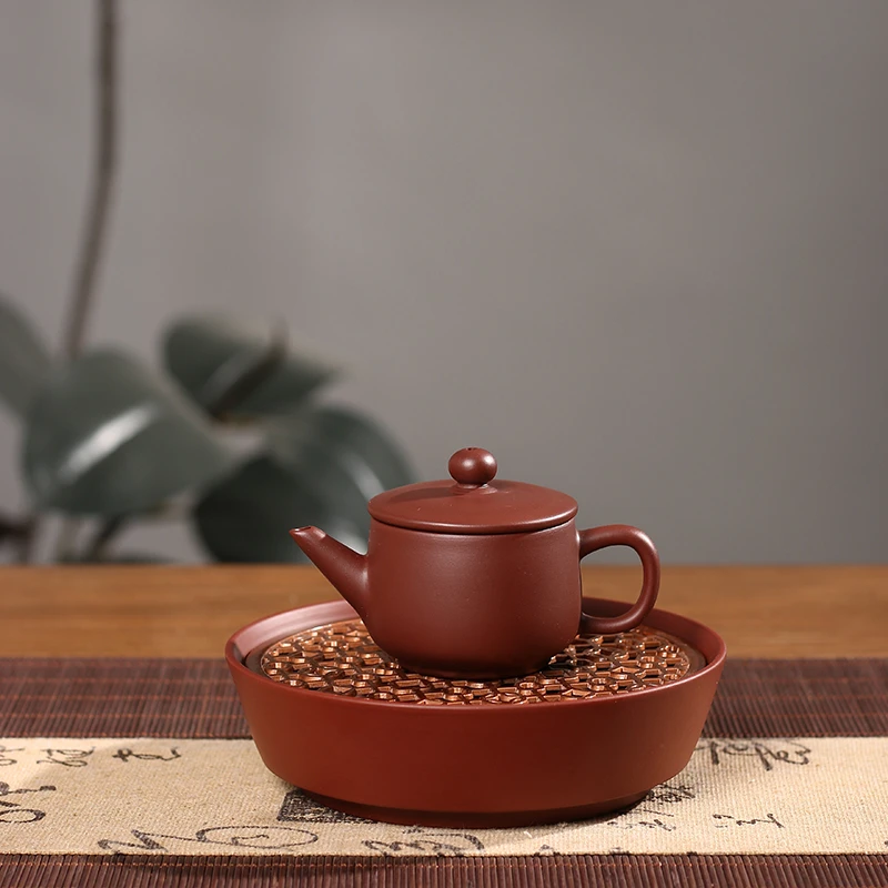 潮州功夫茶手拉紫泥大口汉瓦泡茶壶陶壶一人饮工夫茶壶紫泥手工壶