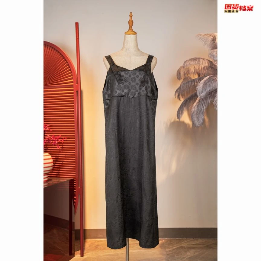 新款【万象有衣】春夏高定原创设计师款真丝香云纱背心裙-7378