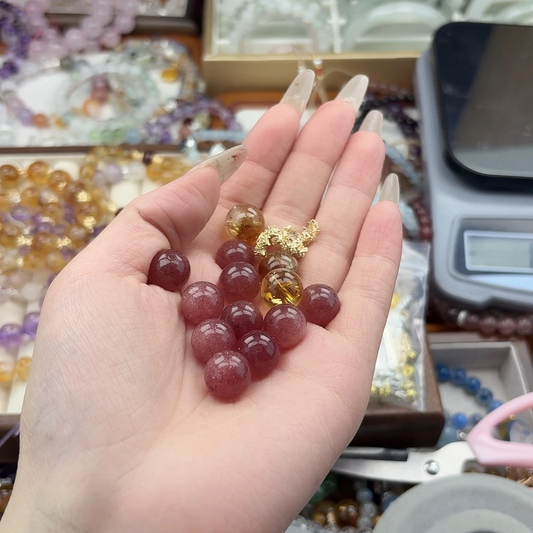 烟晶手链银S925镶嵌好