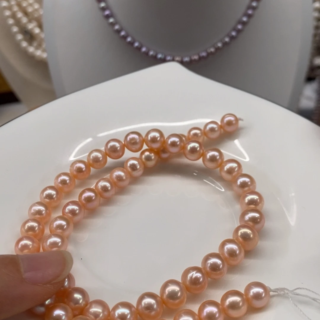 颈饰淡水珍珠银S925镶嵌7-8微瑕