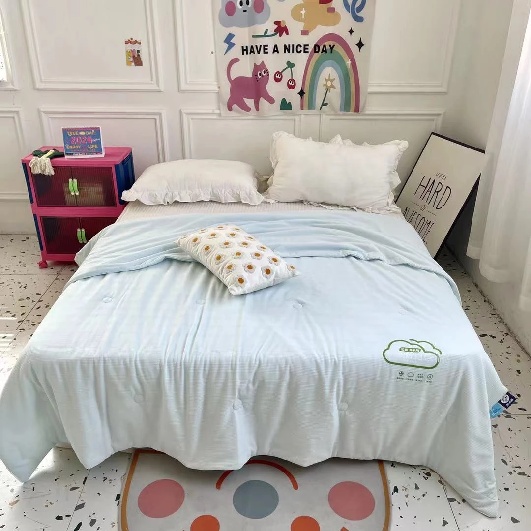 【京かわ会社】华夫格舒适夏凉被200*230cm 天空蓝