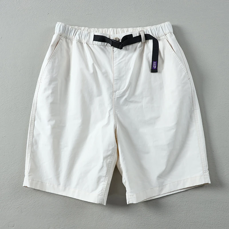 夏季轻薄男士休闲短裤美式潮流宽松直筒中裤松紧舒适基础款五分裤
