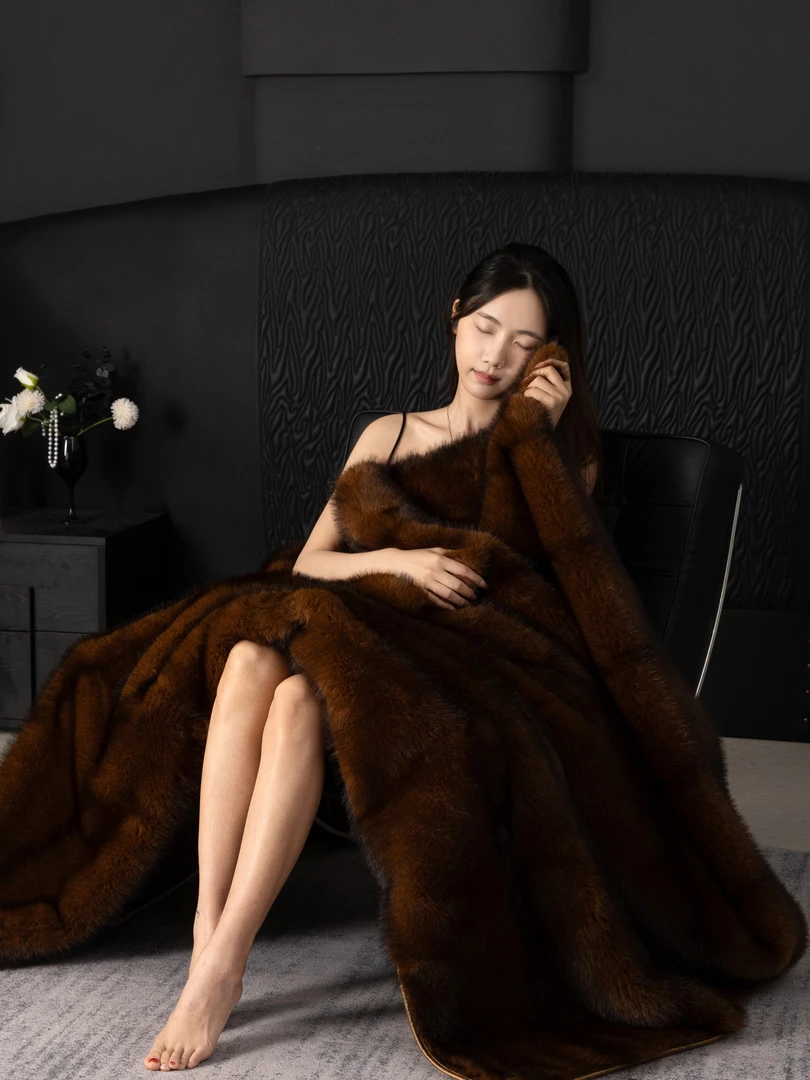 咖十字  仿水貂狐狸毛兔毛手工diy面料