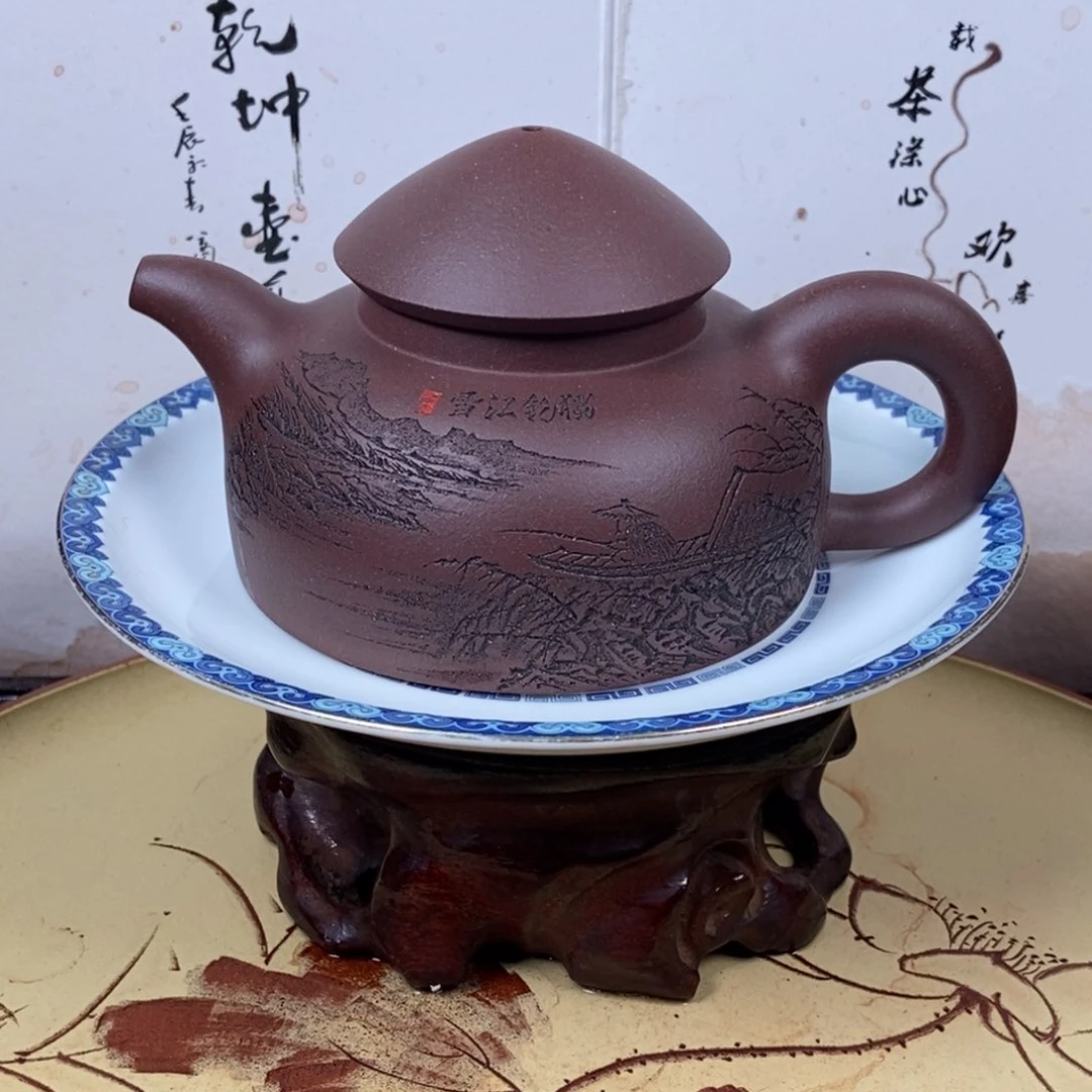 紫砂茶壶明*刀容量宜兴紫砂壶