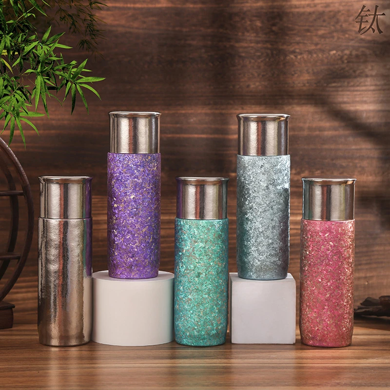 钛杯纯钛保温杯高颜值焖泡保温杯小巧旅行便携双层纯钛保温水杯