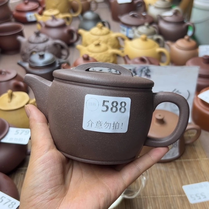 茶壶紫砂紫泥半手350