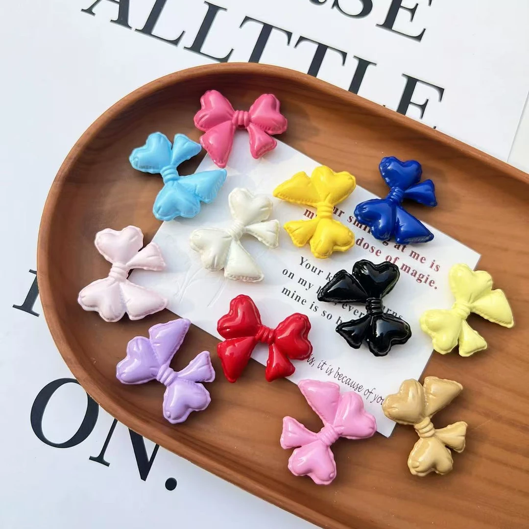 禾子亚克力~气球蝴蝶结可爱造型饰品散串珠手机链diy手工材料配件