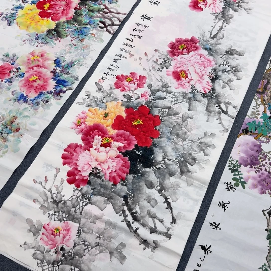 逆***上国画尺寸70X180纯手绘作品