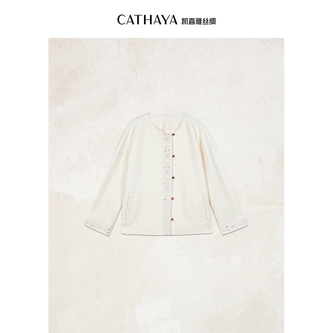 CATHAYA/凯喜雅圆领拼接外套SMK2FWJM726