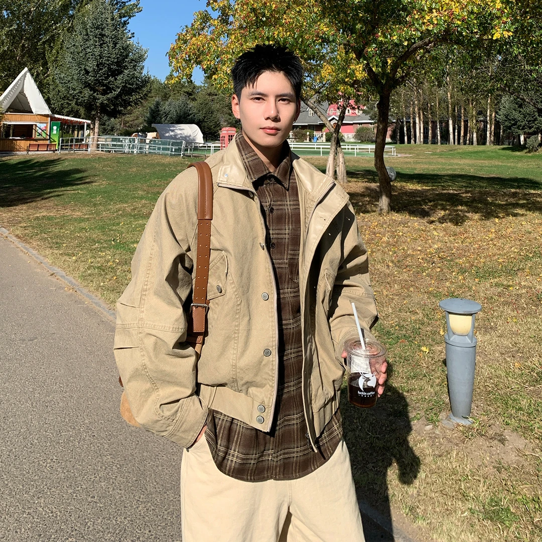 Holocene美式潮牌巴恩风夹克男生秋冬简约cleanfit工装外套180550