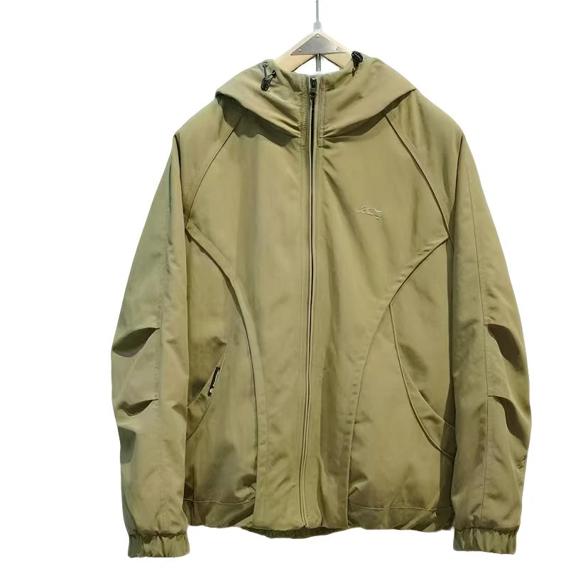 棉服连帽口拉链棉服外套#8816