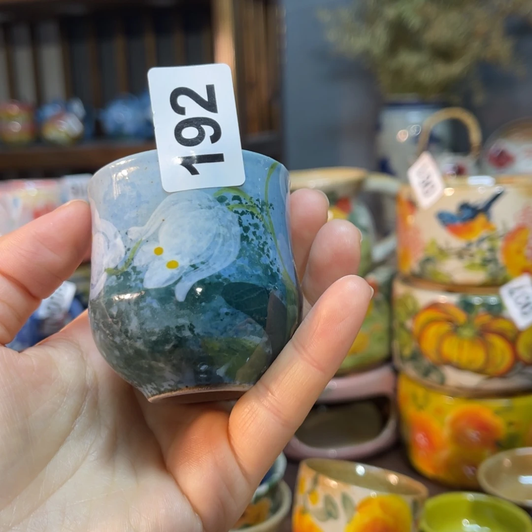 杯素浅陶瓷手工手绘
