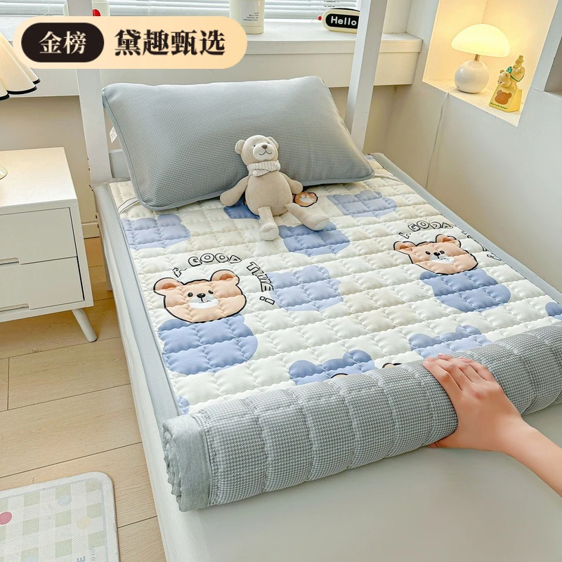 2025新款A类冰丝席夹棉加厚单人床褥幼儿园午睡床褥