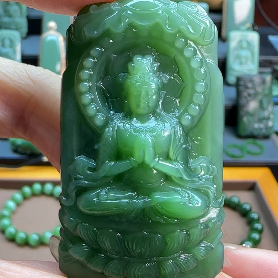 和田玉（碧玉）吊坠(不含链)未镶嵌