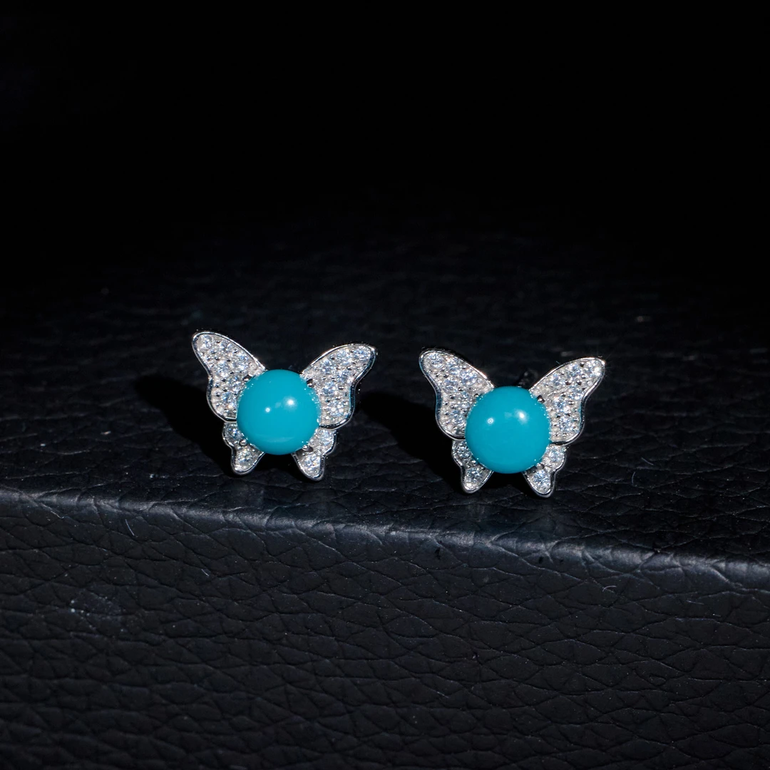 非遗好物分享【歪歪】松石耳饰（多样性发）W9913