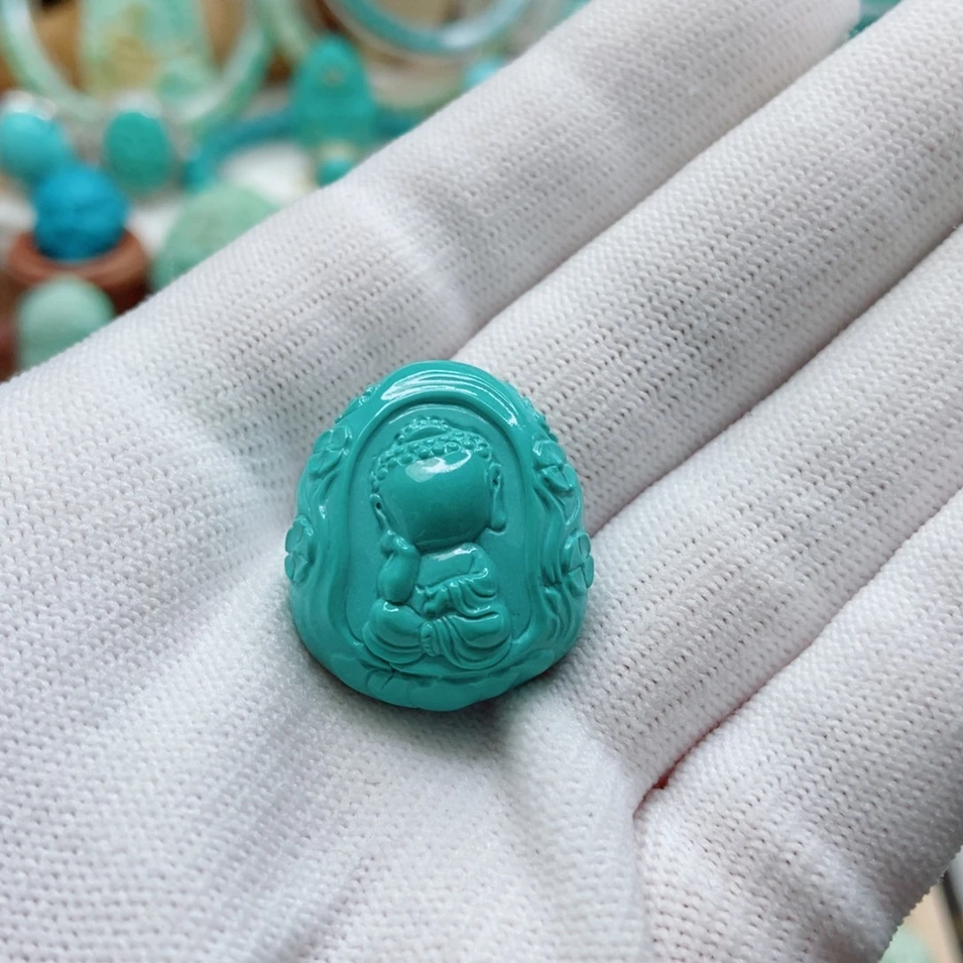 绿松石未镶嵌无相佛