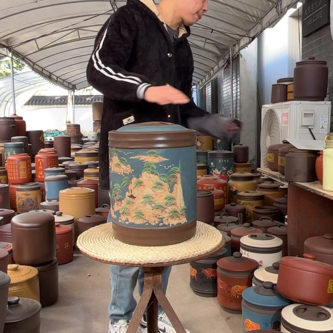 紫砂茶叶罐12 饼茶叶罐