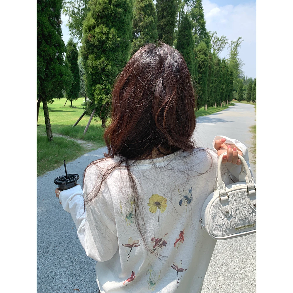 张贝贝 威斯利漫花 蕾丝拼接 德国数码印花刺绣tee