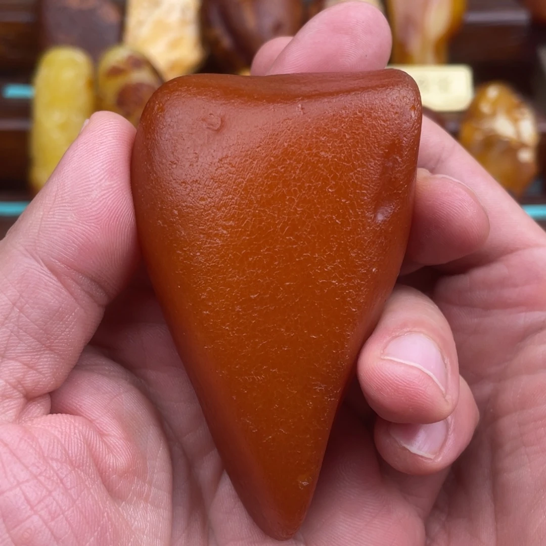 定制琥珀未镶嵌蜜蜡原石手把件