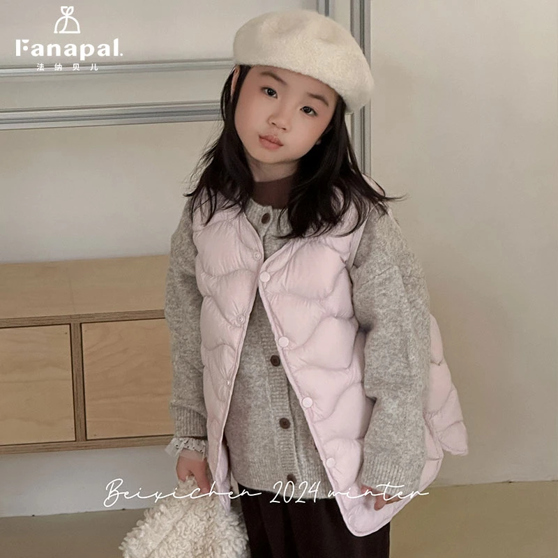 FN6413401保暖马夹单排扣轻薄外套马甲纯色冬季秋冬女