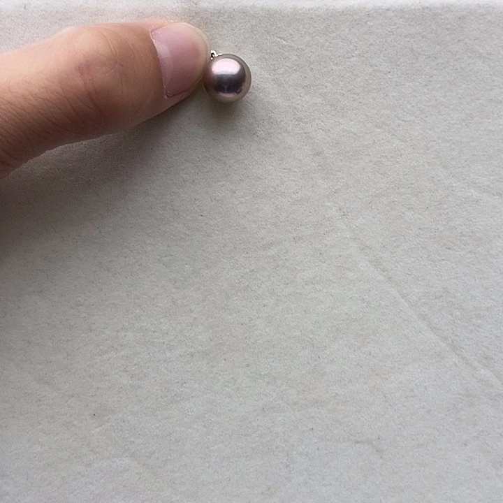 淡水珍珠银S925镶嵌颈饰卡10➕极光紫炫彩