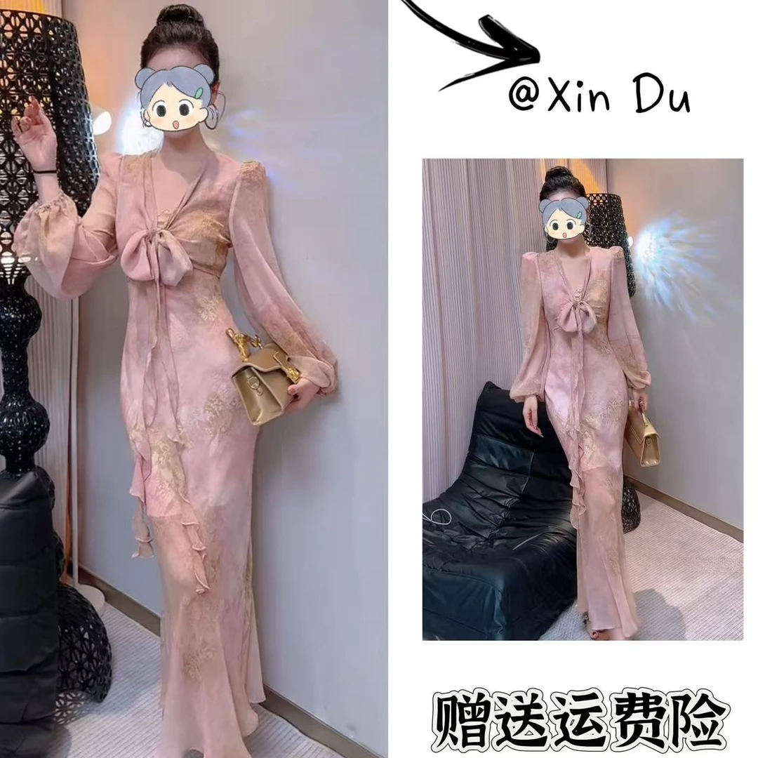 2025夏季新款时尚显瘦气质女士网红洋气连衣裙百搭款D21932