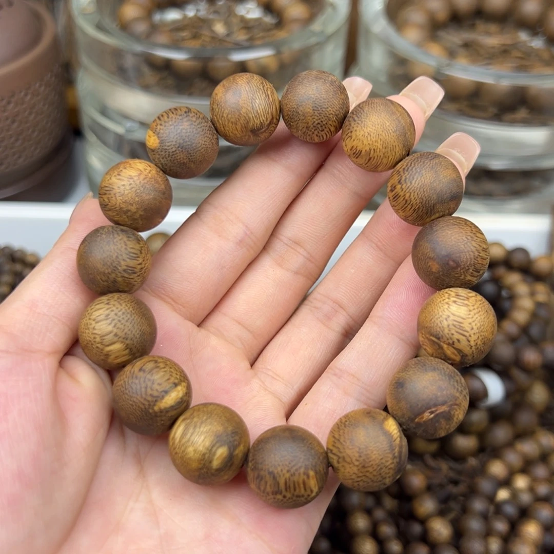手串沉香海南沉香乌身老料15mm/18g+