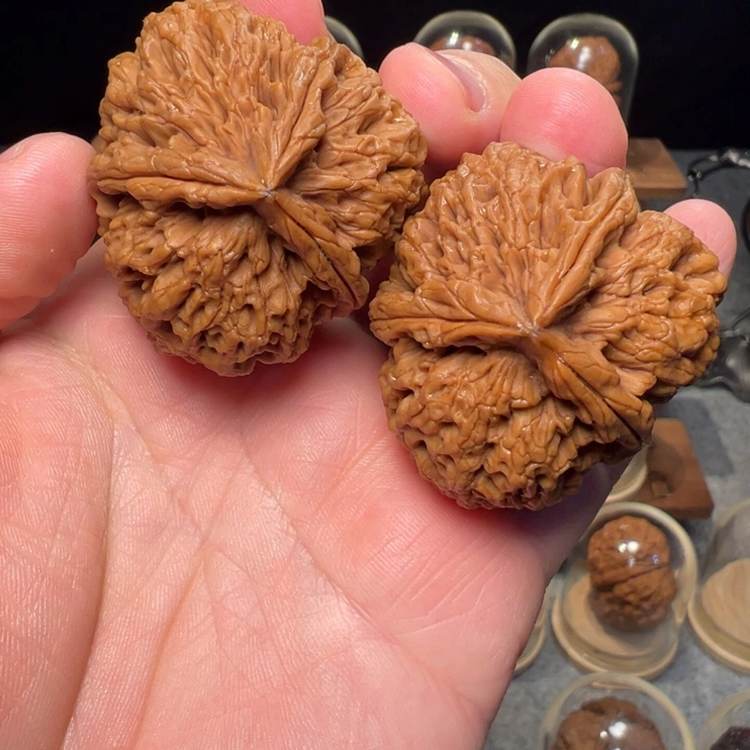 文玩核桃把件霹雳锤三棱45mm